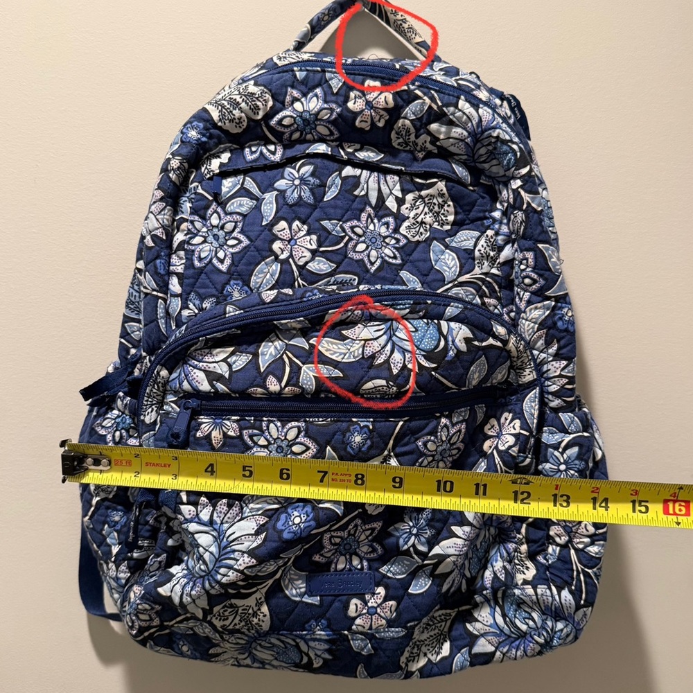 Vera Bradley Blue Floral Backpack - Picture 5 of 8